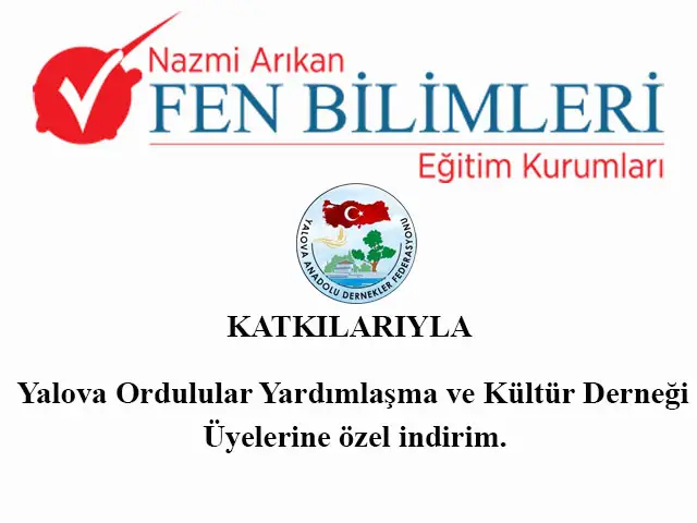 NAZMİ ARIKAN FEN BİLİMLERİ KURSU'NDAN ÜYELERİMİZE ÖZEL İNDİRİM.